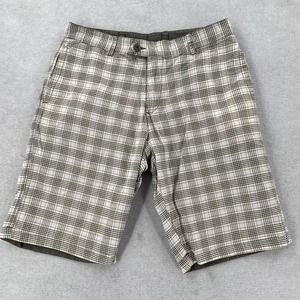 Unbranded Shorts Green Or Plaid Reversible Rip Stop Shorts Mens 34‎